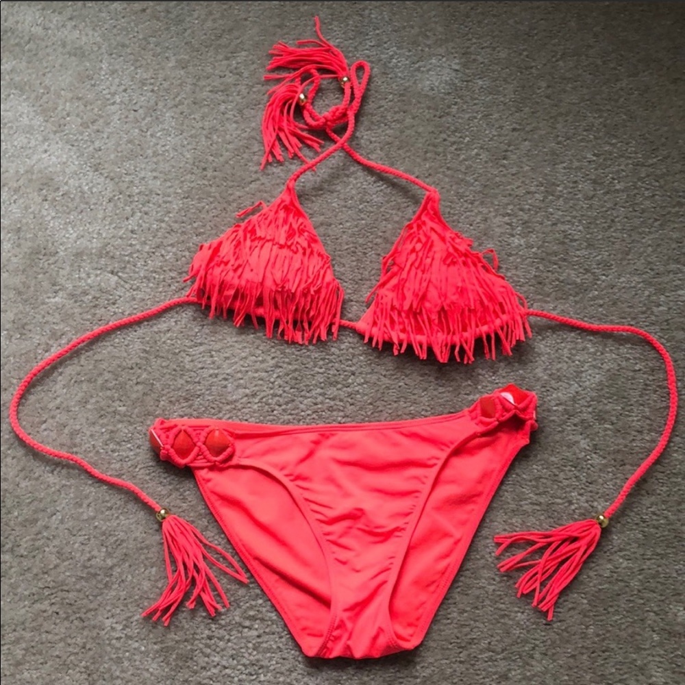 Despi bright orange bikini